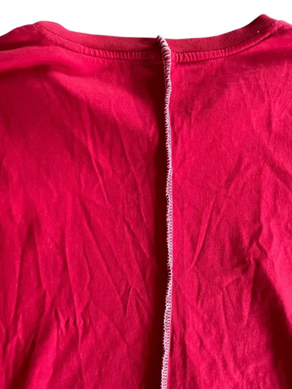 Rare Polo Ralph Lauren Red T-Shirt With Double-Sided Stitching Embroidered